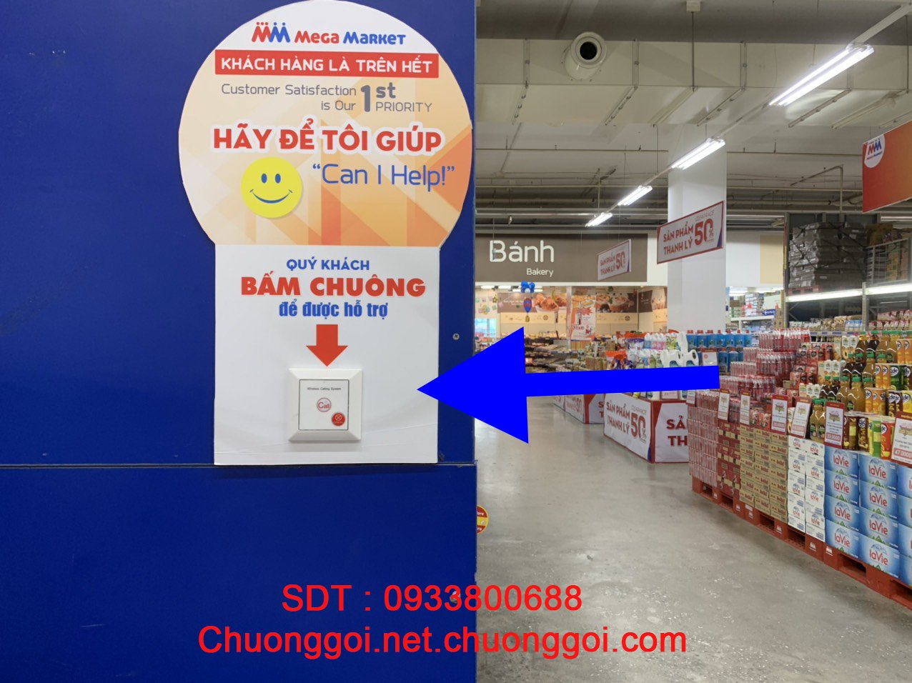 Minh Thanh Lap Dat Chuong Goi Nhan Vien Tai Mega Market